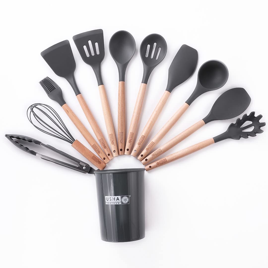 Food Grade Heat Resistant 12 Piece Kitchenware Cooking Tool Whisk Tongs Non- Stick Cooking Spatula Kitchen Silicone Utensil Set - China Kitchen Utensils  and Utensil Set price