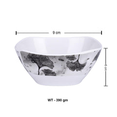 USHA SHRIRAM Melamine (220ml) Square Veg Bowl Set |Fibre Plastic Snack Dessert Vegetable Bowl | Heat Resistant| Durable Shatter Resistant| Light Weight| BPA Free (6 Pcs)