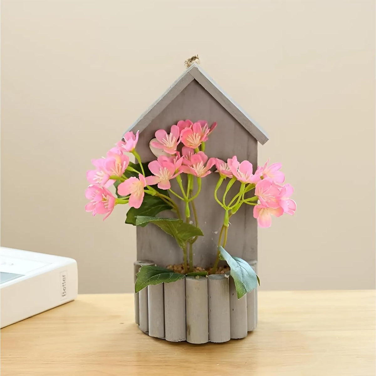 USHA SHRIRAM 24 Headed Pink Spring Hydrangea Artificial Plants |26cm height| Aesthetic Room Decor | Pinterest Finds | Home Decor items| Study Table Decor Items| Kitchen Decor items