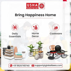 USHA SHRIRAM Borosilicate Tope with Lid & Handle (1.4L) | Handi Casserole | Small Milk Tea Pan | Boiling Pan | Patila for Boiling | Glass Cookware for Gas Stove | Gift for Housewarming (Clear)