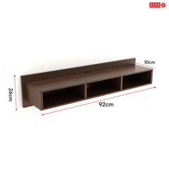 USHA SHRIRAM Wall Mount TV Cabinet with Set Top Box Stand | Premium Engineered Wood | Easy to Assemble | Living Room, Bedroom & Office | Space Saving Design | Wi-Fi Router Stand with Storage (Large)