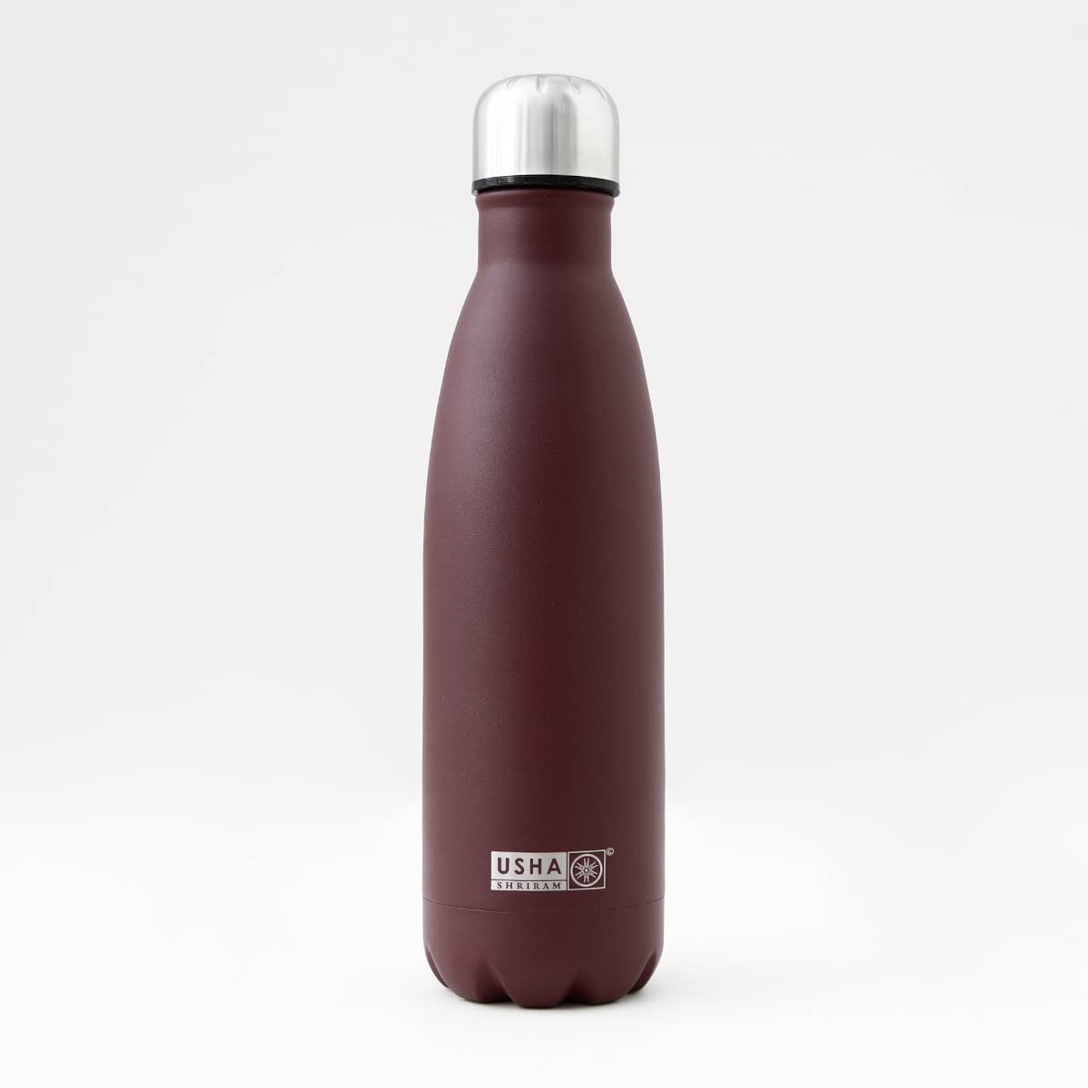 USHA SHRIRAM Insulated Stainless Steel Water Bottle | Water Bottle for Home, Office & Kids | Hot for 18 Hours, Cold for 24 Hours | Rust-Free & Leak-Proof (1L, Maroon)