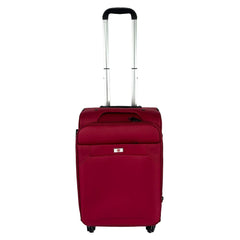 USHA SHRIRAM Fabric (Check-in Bag) 24 inch Luggage Bag (65cm) |Trolley Suitcase for Travel | Travel Luggage for Men Women |360 Degree Wheel | Travel Bags for Luggage Trolley Carry On Suitcase (Red)