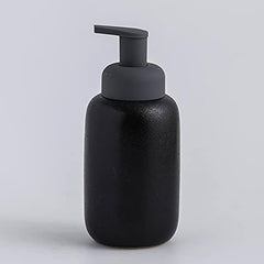 USHA SHRIRAM 400ml Soap Dispenser Bottle (Black - 4Pcs)| Ceramic Soap & Lotion Dispenser Set | Kitchen Dish Soap Pump Dispenser Set | Hand Shower Washing Soap Dispenser for Kitchen Sink & Bathroom