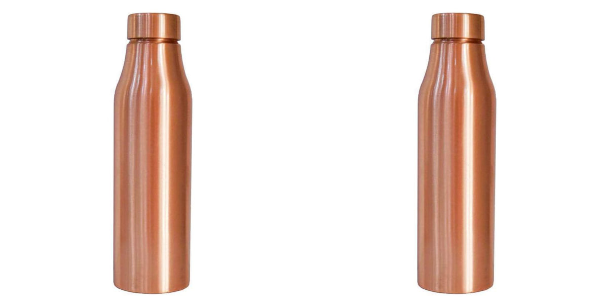 USHA SHRIRAM Pure Copper Water Bottle 1 Litre | Eco-Friendly, Biodegradable & Non-Toxic | Water Bottle for Kids & Adults | Lightweight, Leak-Proof & Rust-Free Tamba Bottle (Set of 3)