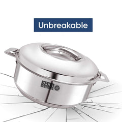 USHA SHRIRAM Stainless Steel Insulated Casserole Variation (Casserole + Dinner Set)