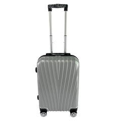 USHA SHRIRAM ABS (Check-in Bag) 24 inch Luggage Bag (65cm) |Trolley Suitcase for Travel | Travel Luggage for Men Women |360 Degree Wheel | Travel Bags for Luggage Trolley Carry On Suitcase (Silver)