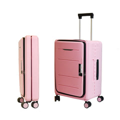 24 Collapsible Luggage Bag Rose Pink 360 Wheel Lock Trolley Bag GB Usha