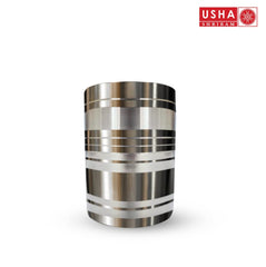 USHA SHRIRAM | 12 Pcs Stainless Steel Glass Set | 300ml Each-AMRAPALI | Stainless Steel Gilas, Wobble Free Base, Durable | Multipurpose, Elegant Design & Mirror Finish