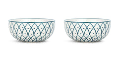 USHA SHRIRAM Ceramic Bowl for Snack & Dinner(2Pcs) | Ramen Soup Bowl Microwave Safe | Chip Resistant Dinnerware | Snack Serving Bowl | Dinning Bowl Katoris for Dinner | Serving Bowl Set | Pasta Bowl