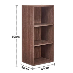 USHA SHRIRAM Book Cabinet for Storage | Sturdy & Durable Storage Book shelf for home library | Ready to Assemble | Water, Moisture, Dust Resistant | Termite Free (Set Top Box Stand + Book Cabinet)