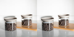 USHA SHRIRAM Food Storage Conatiner with Airtight Lid | Borosilicate Glass Container For Kitchen Storage Set| Glass Container With Lid For Fridge Storage| Borosilicate Bowl (4 Pcs - 450ml each)