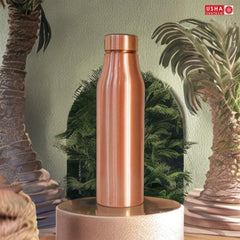 USHA SHRIRAM Pure Copper Water Bottle 1 Litre | Eco-Friendly, Biodegradable & Non-Toxic | Water Bottle for Kids & Adults | Lightweight, Leak-Proof & Rust-Free Tamba Bottle (Set of 3)