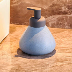 USHA SHRIRAM Soap Dispenser Bottle | Ceramic Soap & Lotion Dispenser Set | Kitchen Dish Soap Pump Dispenser Set | Hand Shower Washing Soap Dispenser (360ml - Design 1 - Blue, Pack of 4)