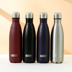 USHA SHRIRAM Insulated Stainless Steel Water Bottle 1000ml (Black)| Water Bottle for Home, Office & Kids | Hot for 18 Hours, Cold for 24 Hours | Hot Water Bottle Insulated | Bottle Hot & Cold 1 Litre