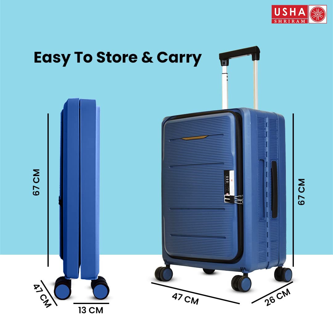 Safari Ray Hardside Small & Medium Size (Cabin & Check-in) Trolley Luggage  Bag Set of