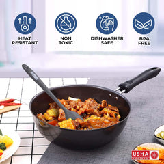 USHA SHRIRAM Silicon Spatula Set for Non-Stick Pans (5Pcs) | Heat Resistant, Durable, Cookware Set | BPA Free & Odourless| Non-Stick Utensil Set for Cooking