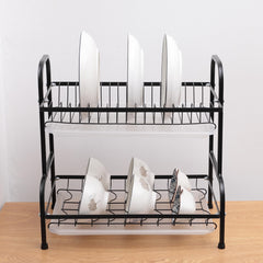 USHA SHRIRAM Free Mounting Dish Rack | Stackable Kitchen Basket For Storage | Carbon Steel Collapsible Foldable Basket For Fruits And Vegetables (3Pcs - Bowl holder - 2 layer)