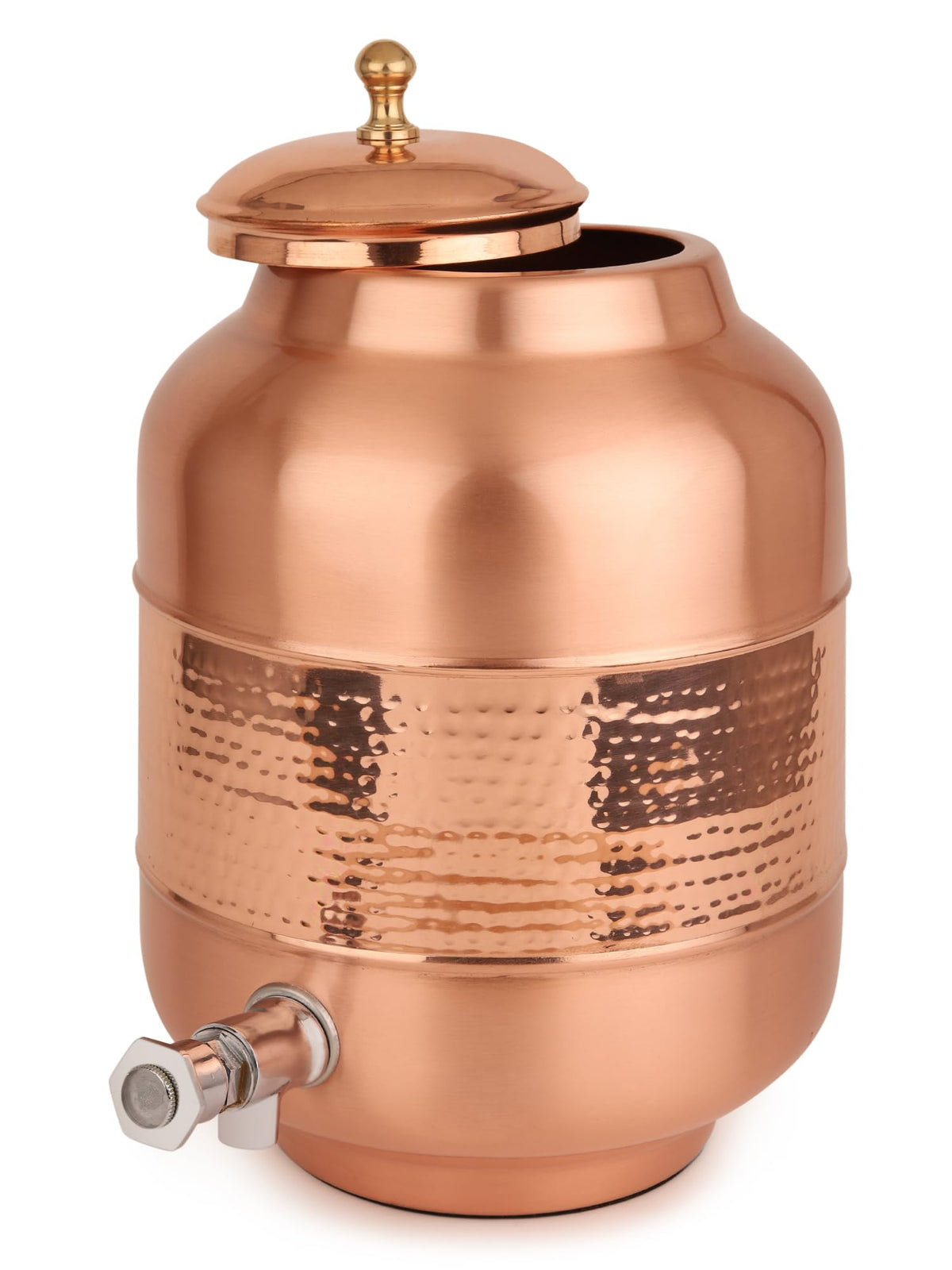 USHA SHRIRAM Pure Copper Water Matka 8 Litre | Eco-Friendly, Biodegradable & Non-Toxic | Water Bottle for Kids & Adults | Lightweight, Leak-Proof & Rust-Free Tamba Bottle (Pack of 1)