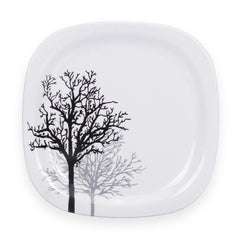 USHA SHRIRAM Dinner Set| 31 Piece |Fibre Dinner Set for Family |Melamine Set | Unbreakable | Heat Resistant| Durable| Shatter| Resistant| Light| Weight| BPA Free (Black Tree)