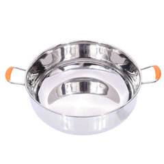 USHA SHRIRAM Stainless Steel Kadai with Lid (5.5L) | Stove & Induction Cookware | Heat Surround Cooking | Heavy Bottom Stainless Steel Kadhai with lid